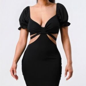 Lux Side Cutout Bodycon Dress